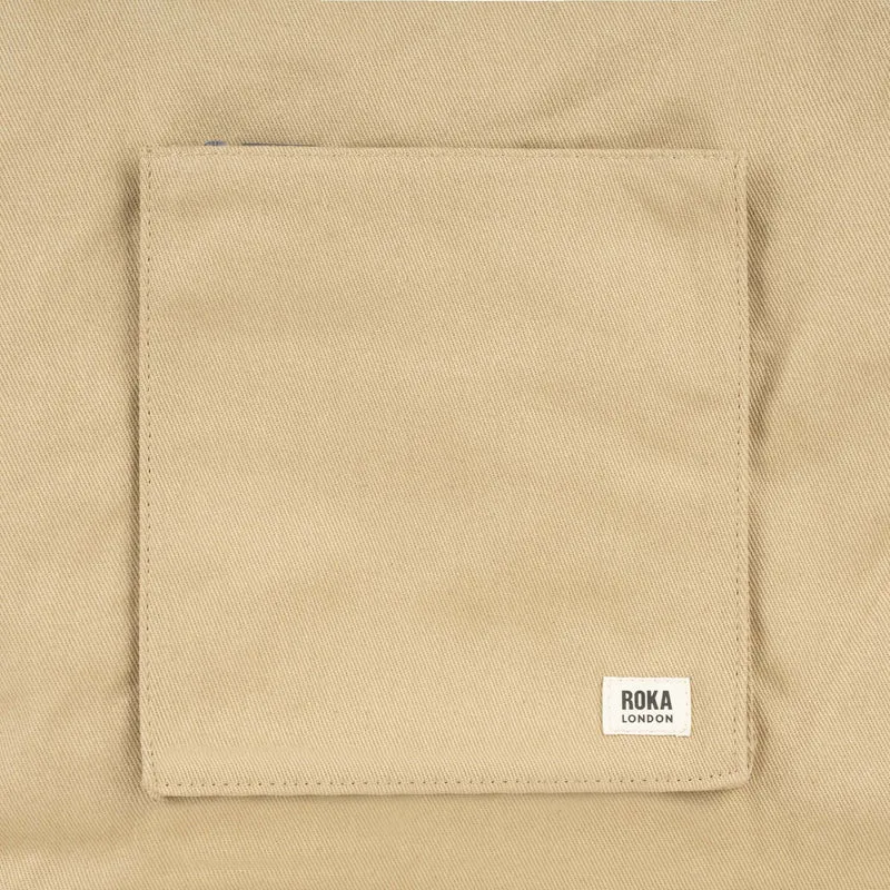 ROKA Große Tasche aus recycelter Baumwolle „Portobello N“ – Khaki