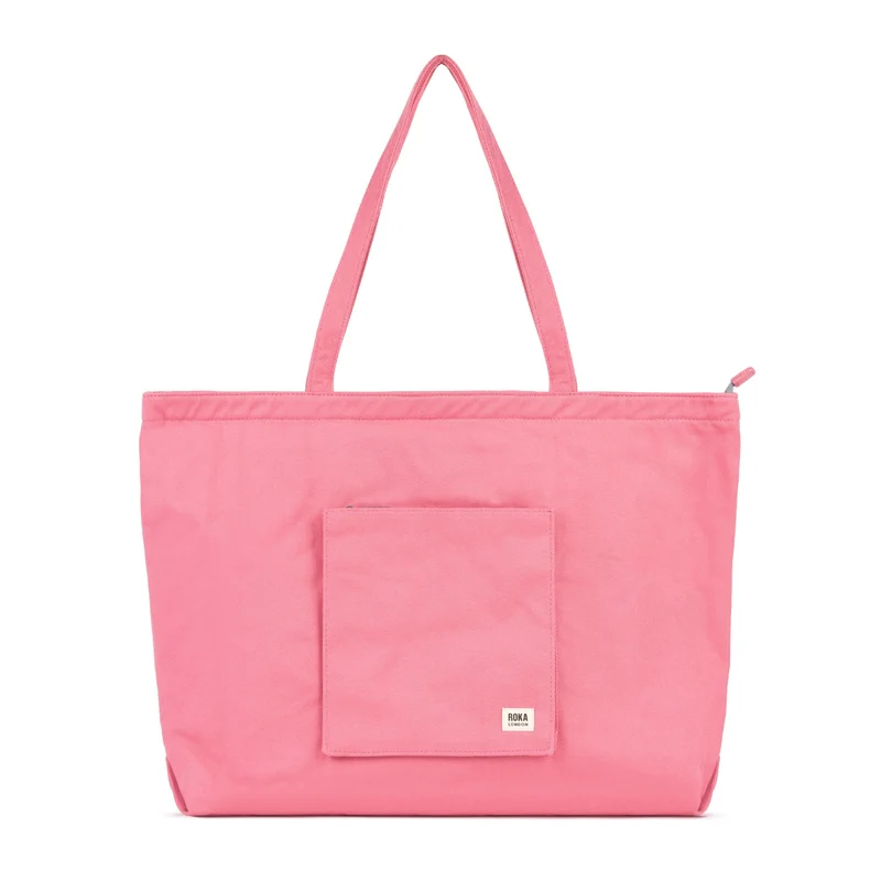 ROKA Große Tasche aus recycelter Baumwolle „Portobello N“ – Karminrot