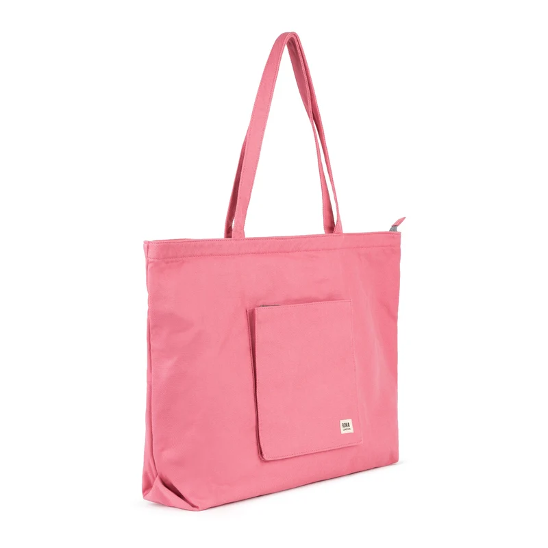 ROKA Große Tasche aus recycelter Baumwolle „Portobello N“ – Karminrot