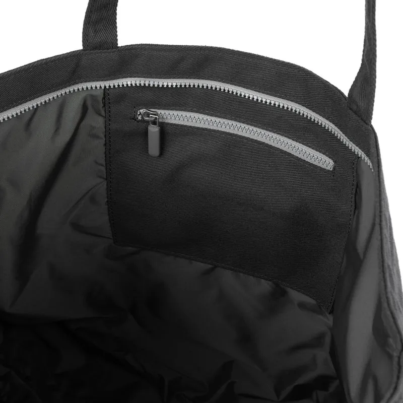 ROKA Große Tasche aus recycelter Baumwolle „Portobello N“ – Schwarz