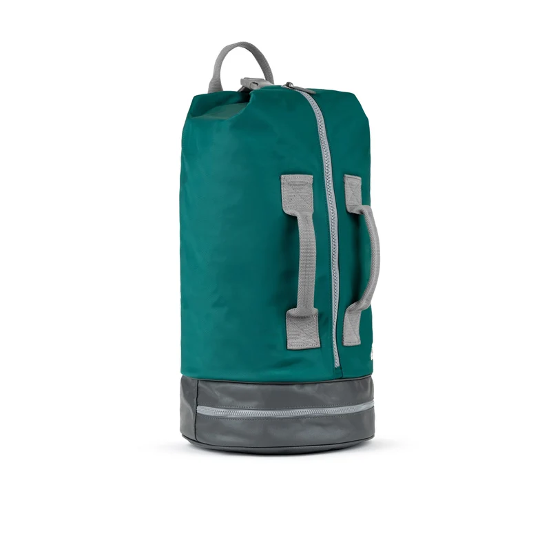 ROKA Heathrow Große Tasche aus recyceltem Canvas - Blaugrün