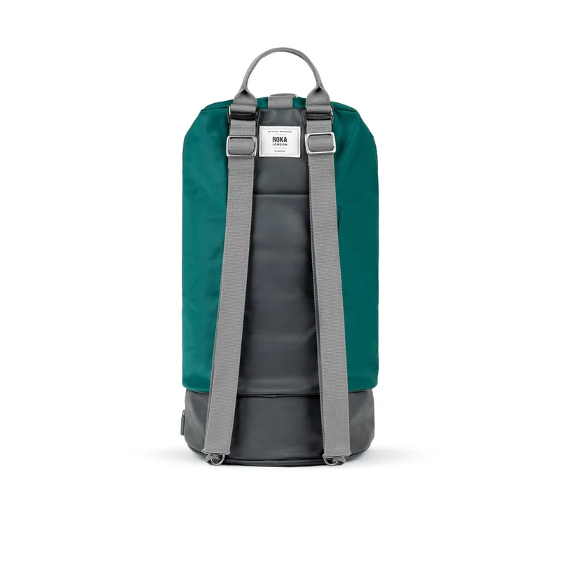 ROKA Heathrow Große Tasche aus recyceltem Canvas - Blaugrün