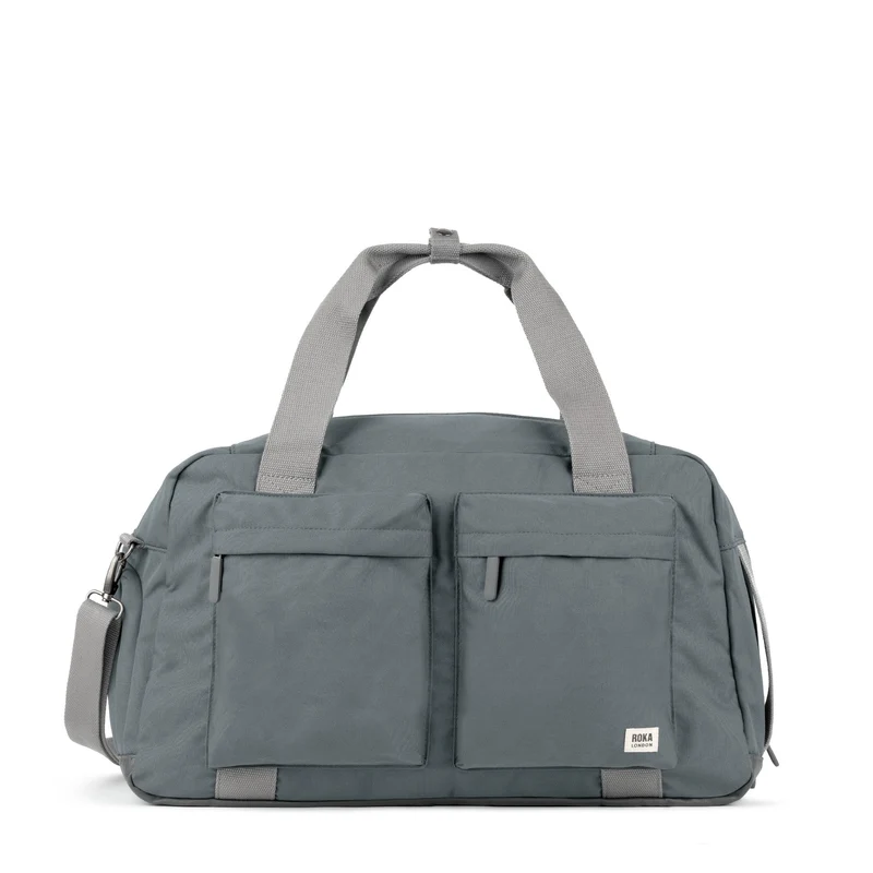 ROKA Große Tasche Gatwick aus recyceltem Canvas - Rauchgrau