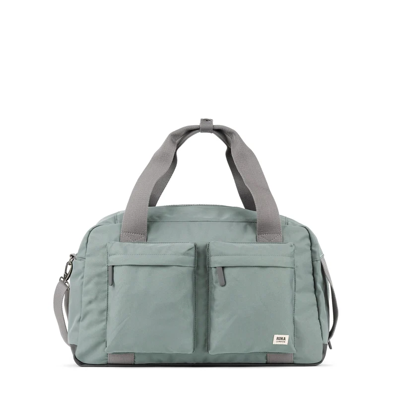 ROKA Gatwick Mittelgroße Tasche aus recyceltem Canvas - Zinn
