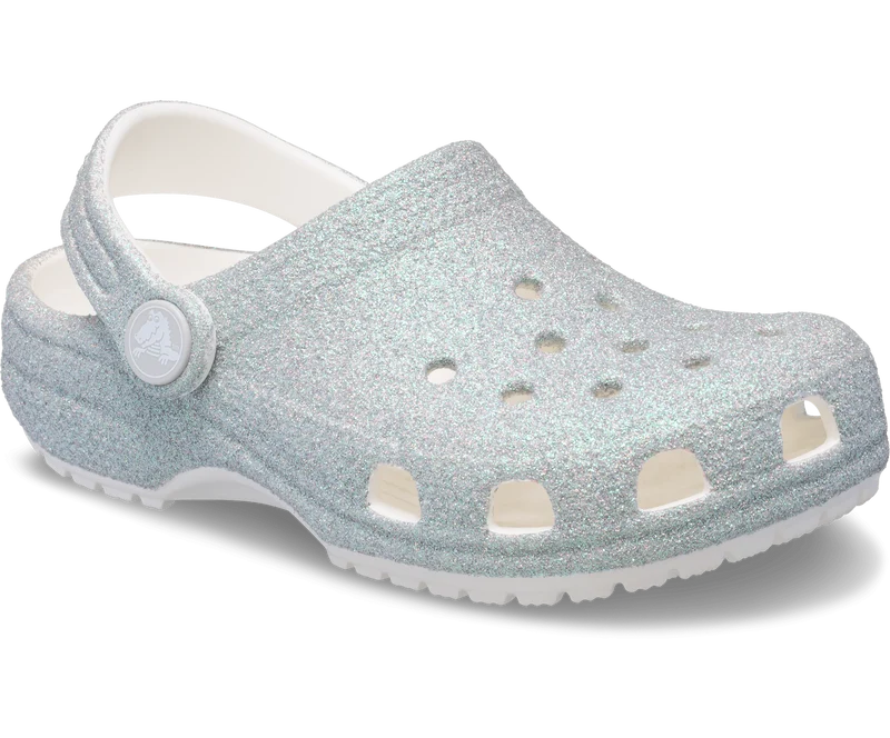 CROCS Kinder Clog mit schillerndem Glitzer - Weiß