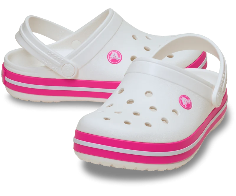CROCS Kinder Crocband Clog - Weiß / Pink Crush
