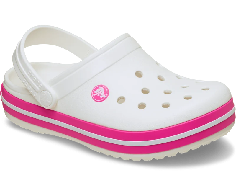 CROCS Kinder Crocband Clog - Weiß / Pink Crush