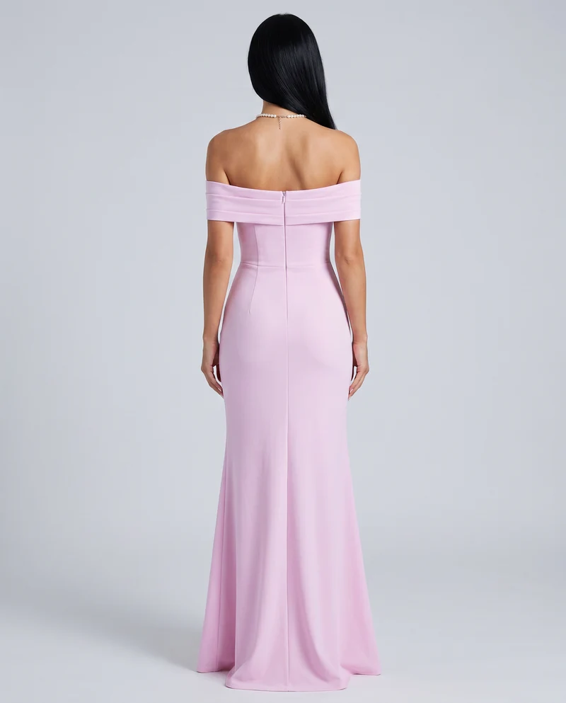 Damen Off Shoulder Maxikleid für elegante Abendmode