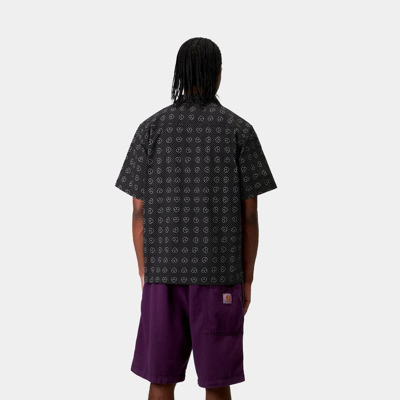 Carhartt WIP Herrenhemd mit Furoshiki-Print - Schwarz