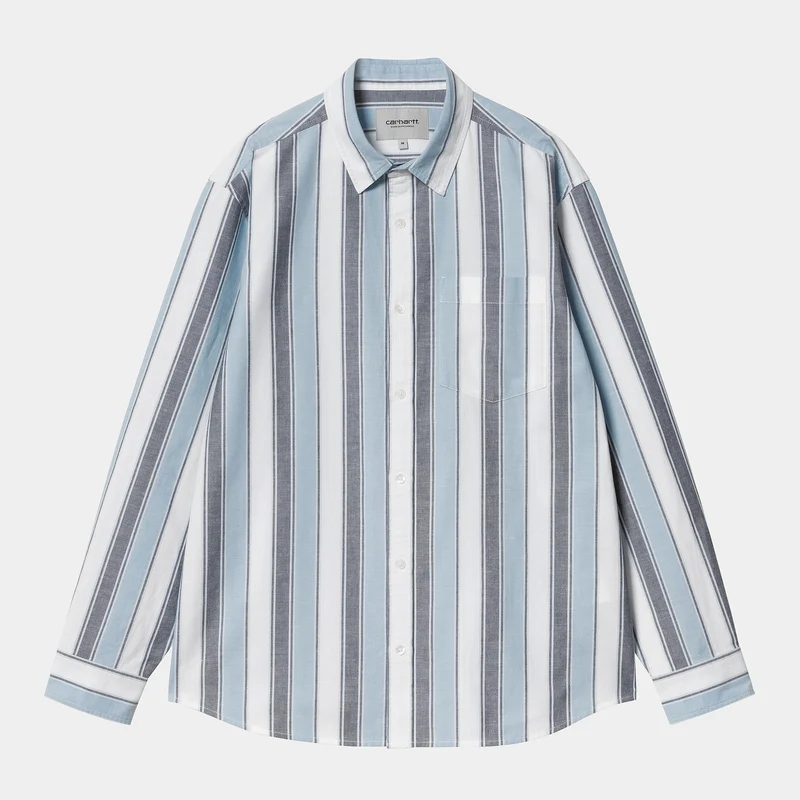 Carhartt WIP Herren Kendricks Streifenhemd - Blau