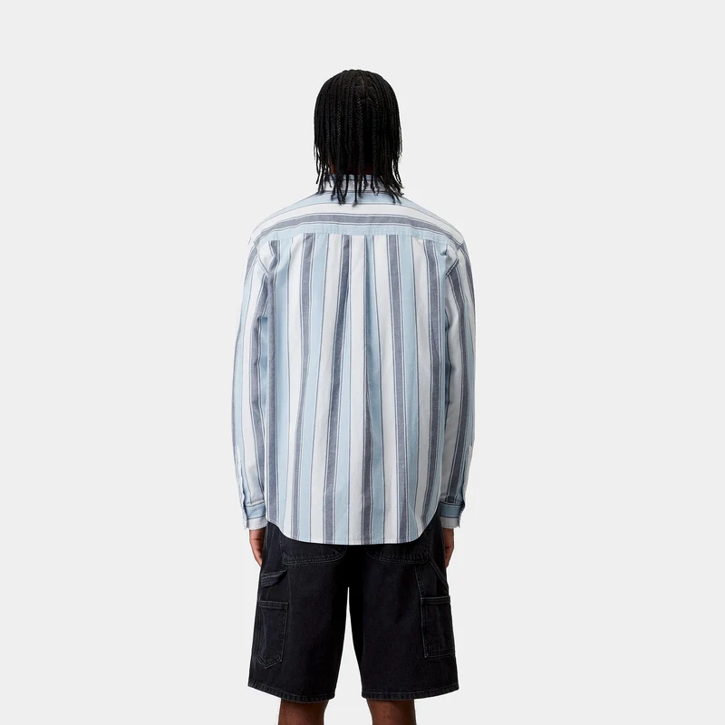 Carhartt WIP Herren Kendricks Streifenhemd - Blau