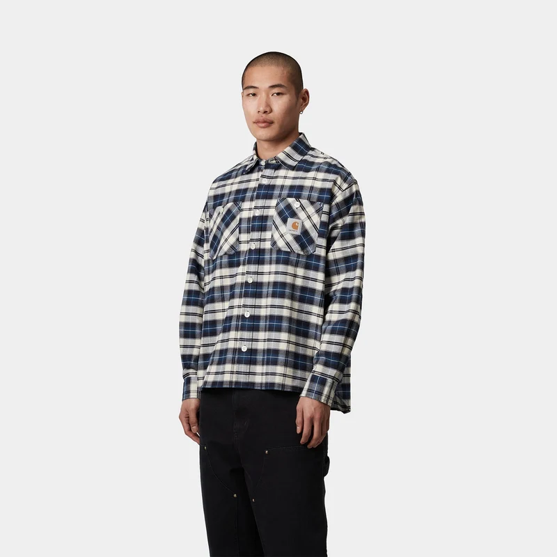Carhartt WIP Herren Tarbell Hemd - Dunkelblau