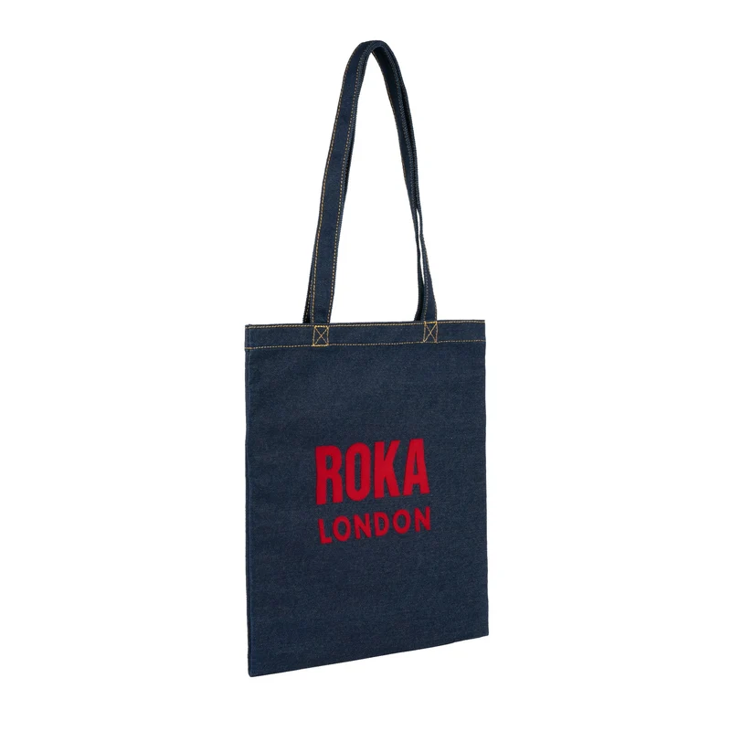 ROKA Notting Hill Baumwoll-Tragetasche - Dunkle Denim-Waschung