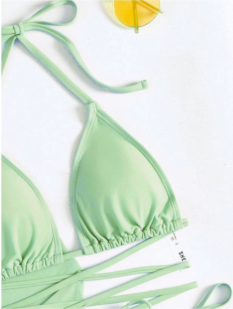 Damen Bikini-Oberteil – Einfarbig, Sexy European Style