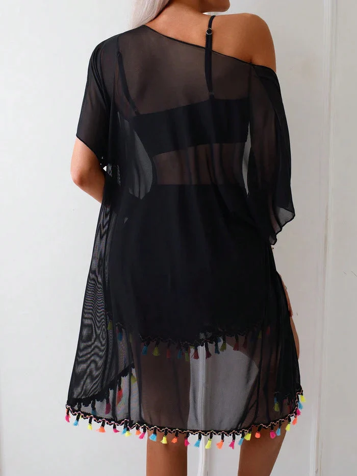 Damen Bikini Set mit Cover Up Shirt und Strandshorts