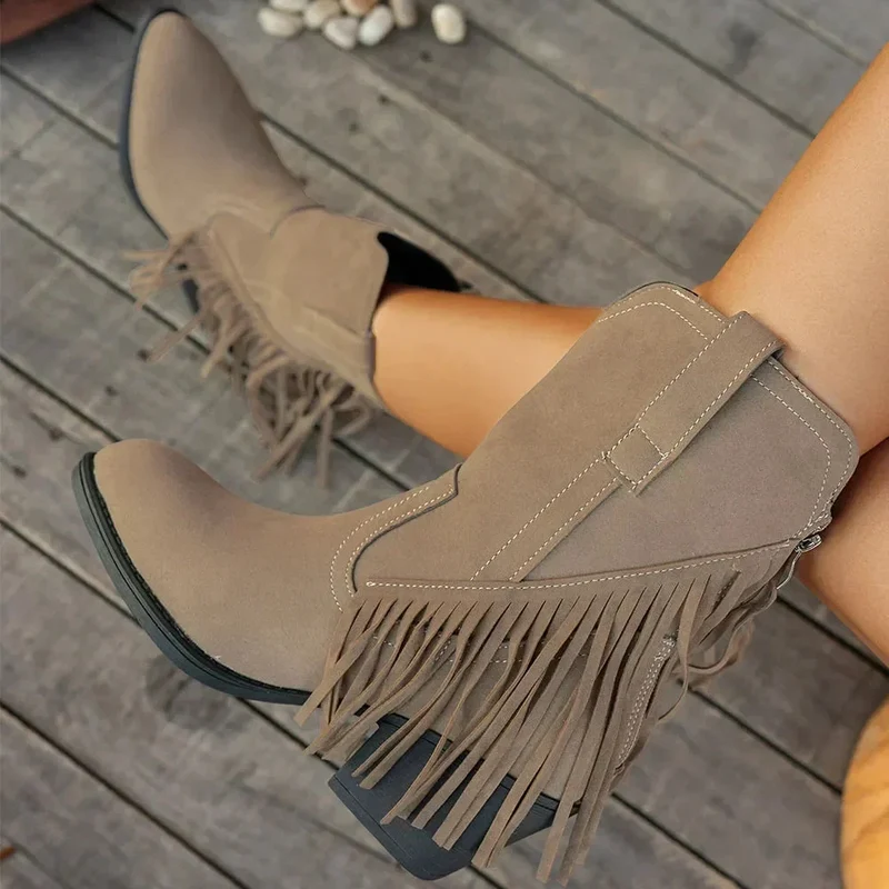 Julia | Elegante Cowboy-Stiefel mit Fransen im Western-Stil