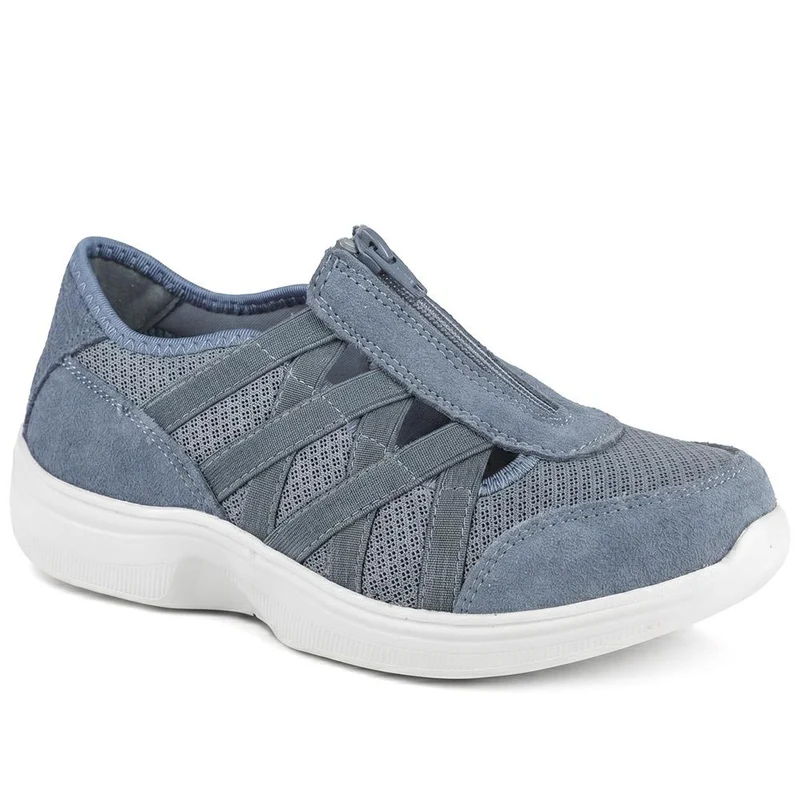Callista EasyFit Extra Wide Zipped Upper Trainers - CALLISTA / 329 275 - Denim