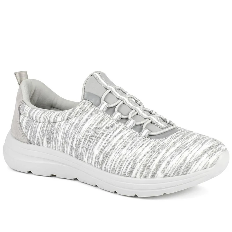 Wide Fit Memory Foam Bungee Lace Trainers - BRK43033 / 329 274