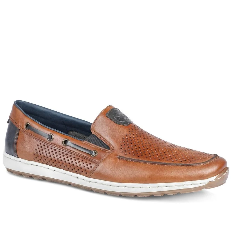 Rieker Leather Slip On Deck Shoes - RKR43588 / 329 541