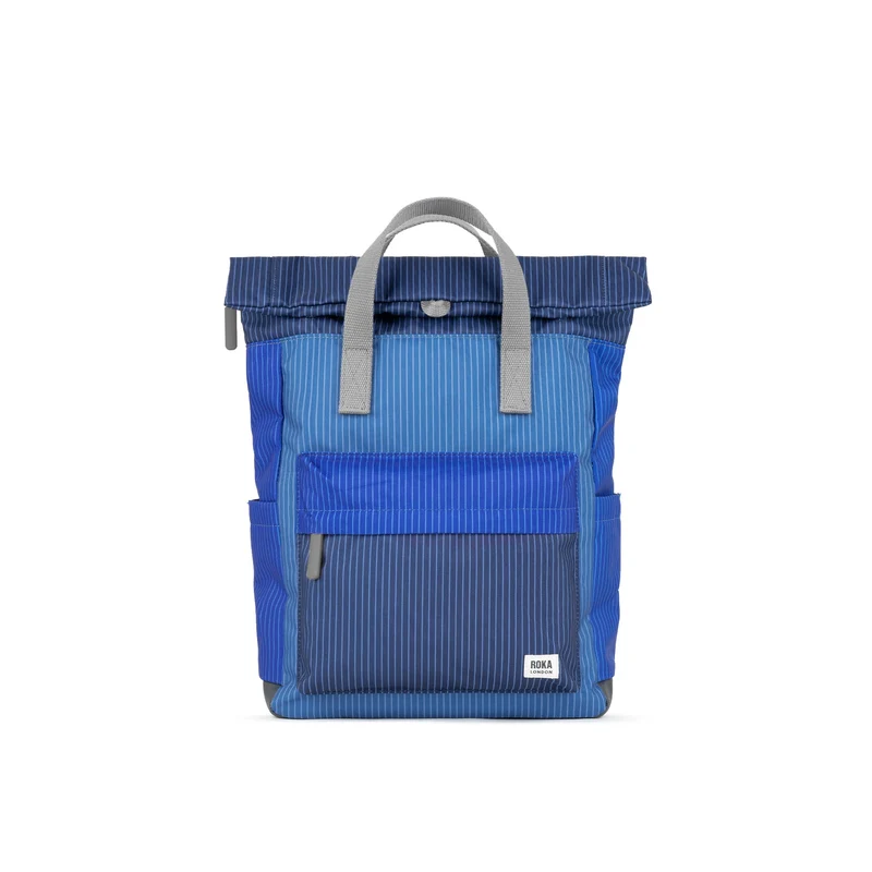 ROKA Kreativer Abfall Canfield B Denim Wash Medium Tasche aus recyceltem Canvas