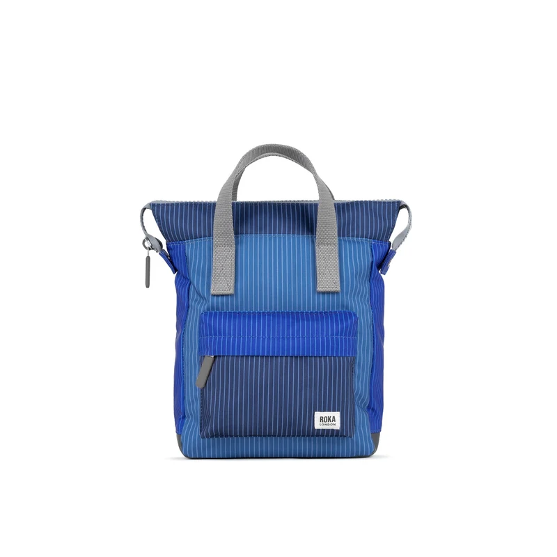 ROKA Kreativer Abfall Bantry Kleine Tasche aus recyceltem Canvas, B Denim Wash