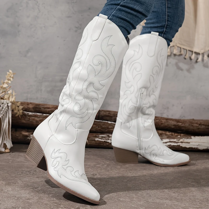 Elisa | Klassische Western Cowboystiefel mit komfortabler Wadenweite