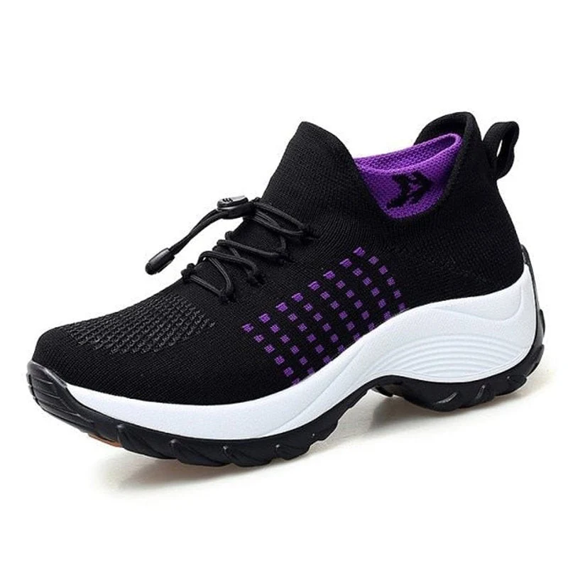 Mia | Bequeme Und Orthopädische Plateau-Sneaker