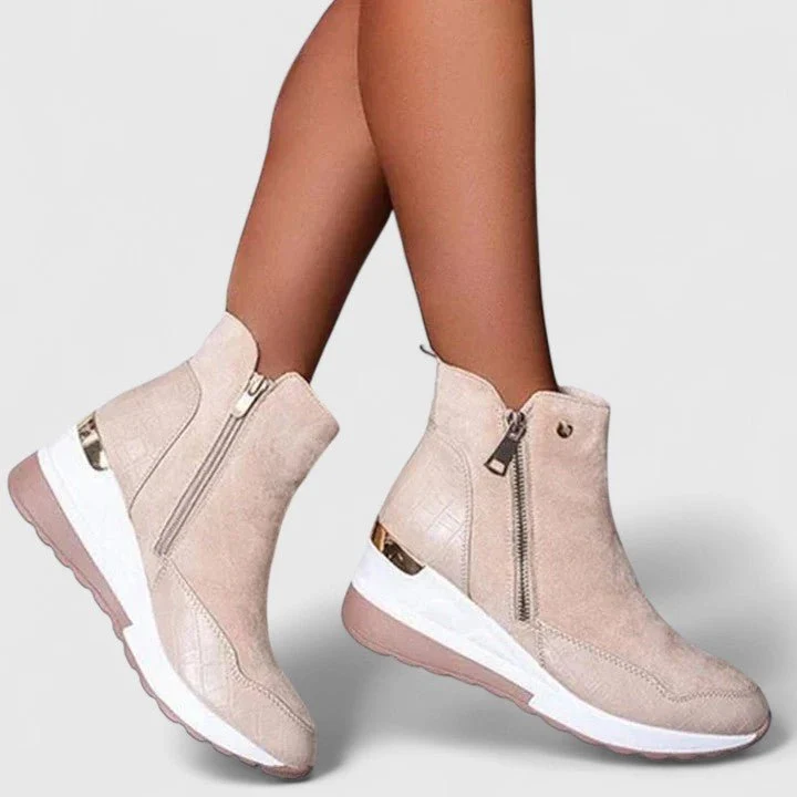Charlotte | Orthopädische Und Stilvolle Keilabsatz-Stiefeletten