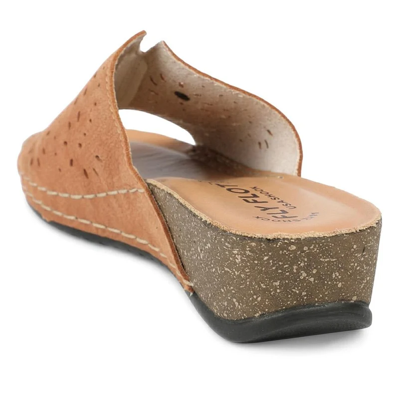 Fly Flot Leather Mule Sandals - FLY43012 / 328 649 - Tan