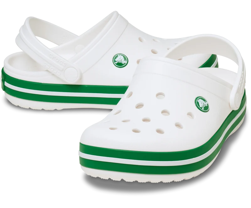 CROCS Kinder Crocband Clog - Weiß / Grün Efeu