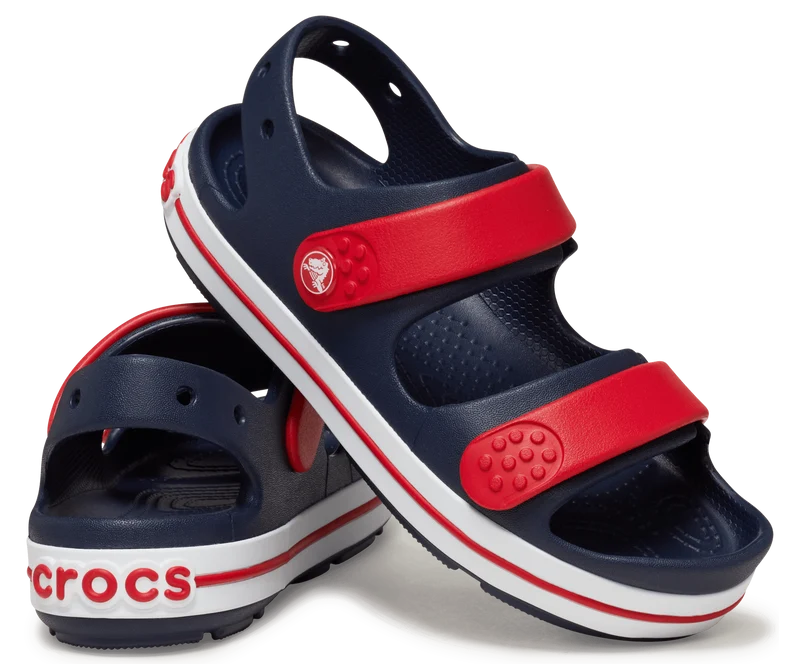CROCS Kinder Crocband Cruiser Sandale - Marineblau / Varsity Rot