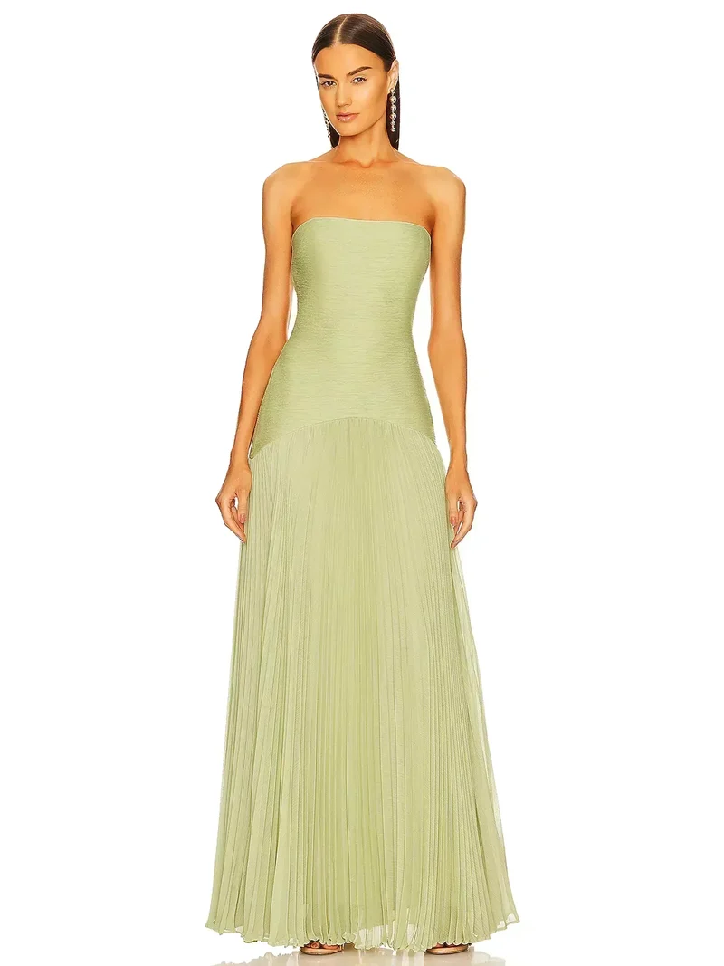 LETHEREN Elegantes Maxikleid