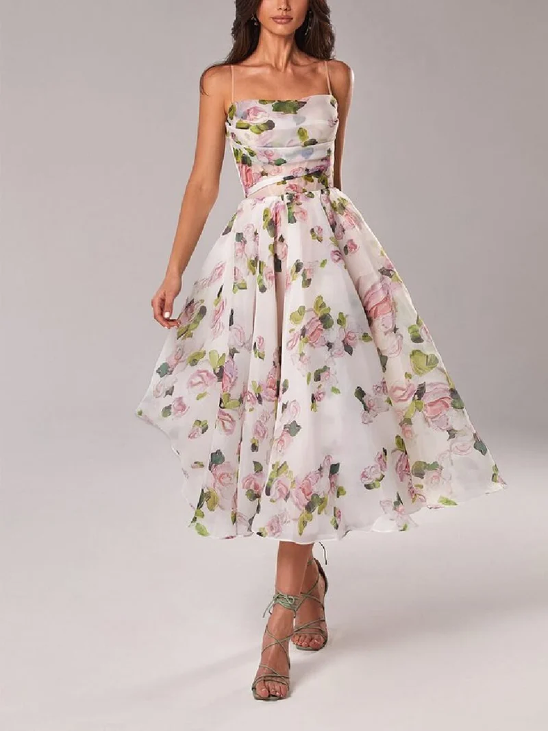 Jane bedrucktes Swing Midikleid
