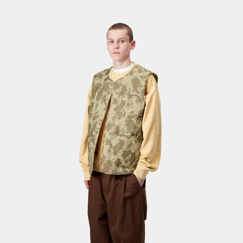 Carhartt WIP Herren Skyton Weste - Camo Duck Desert