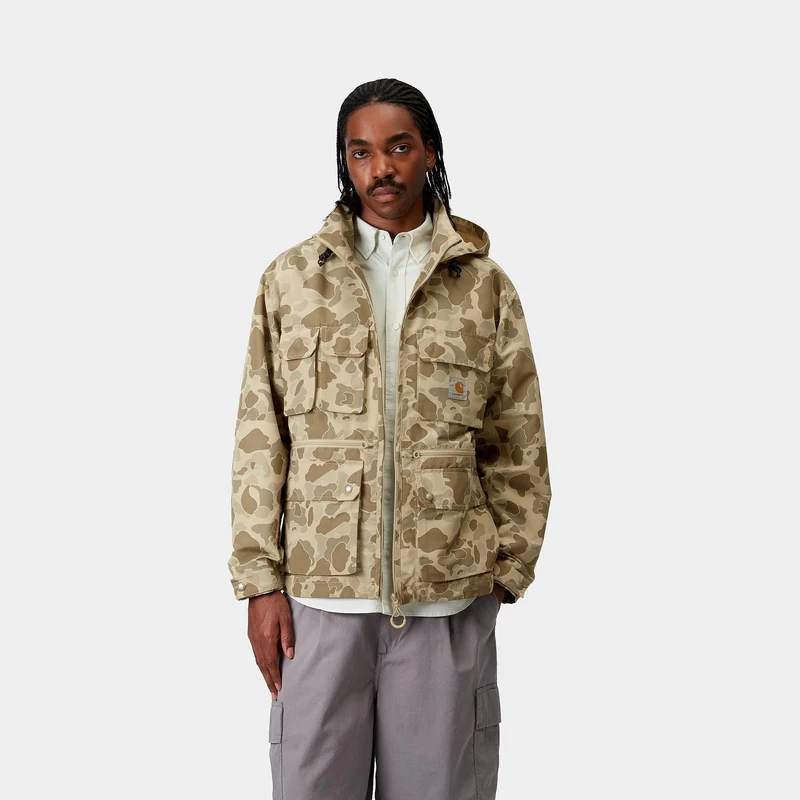 Carhartt WIP Herren Irwin Jacke - Camo Duck Desert