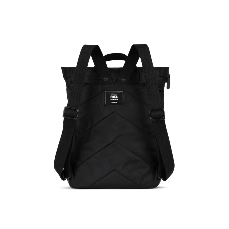 ROKA All Black Camden P Medium Tasche aus recyceltem Nylon - Schwarz