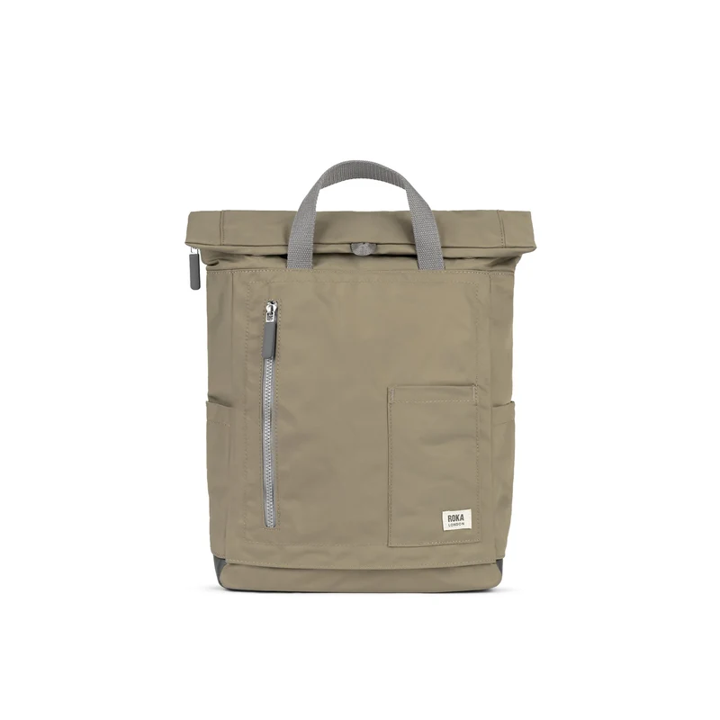 ROKA Camden P Mittelgroße Tasche aus recyceltem Nylon - Taupe