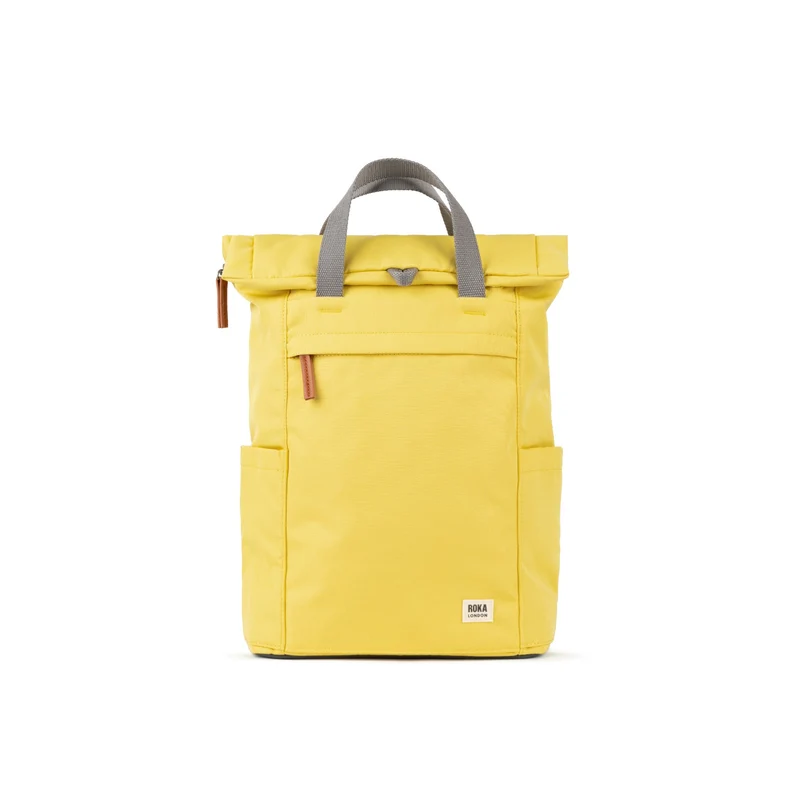 ROKA Finchley Eine mittelgroße Tasche aus recyceltem Canvas in der Größe Lemonade