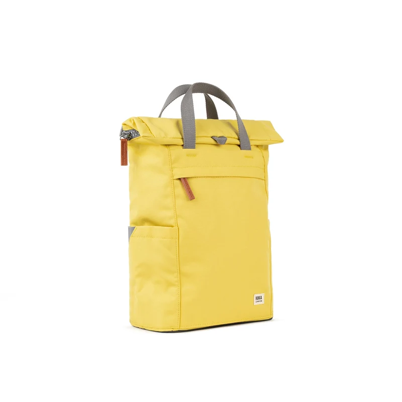 ROKA Finchley Eine mittelgroße Tasche aus recyceltem Canvas in der Größe Lemonade