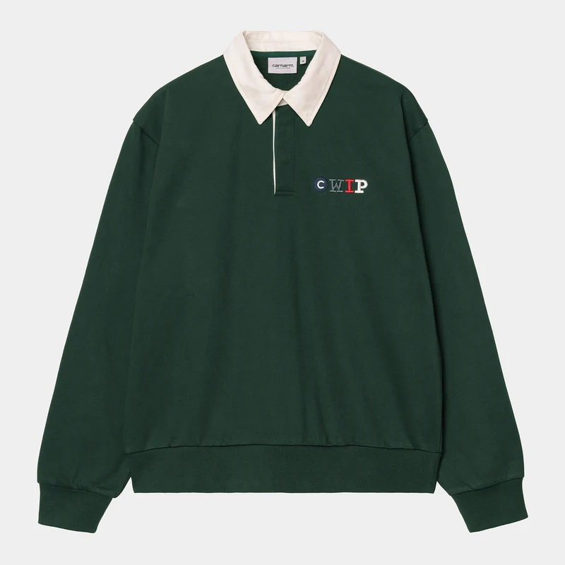 Carhartt WIP Rugby-Sweatshirt mit Flaggen für Herren - Conifer