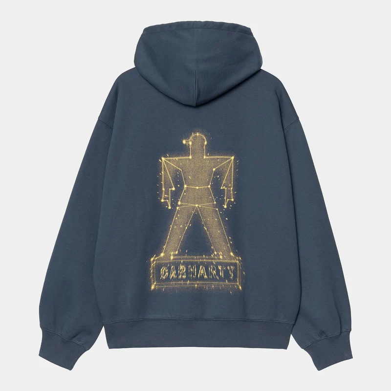 Carhartt WIP Herren Stargazer Kapuzenpullover - Altblau / Gelb
