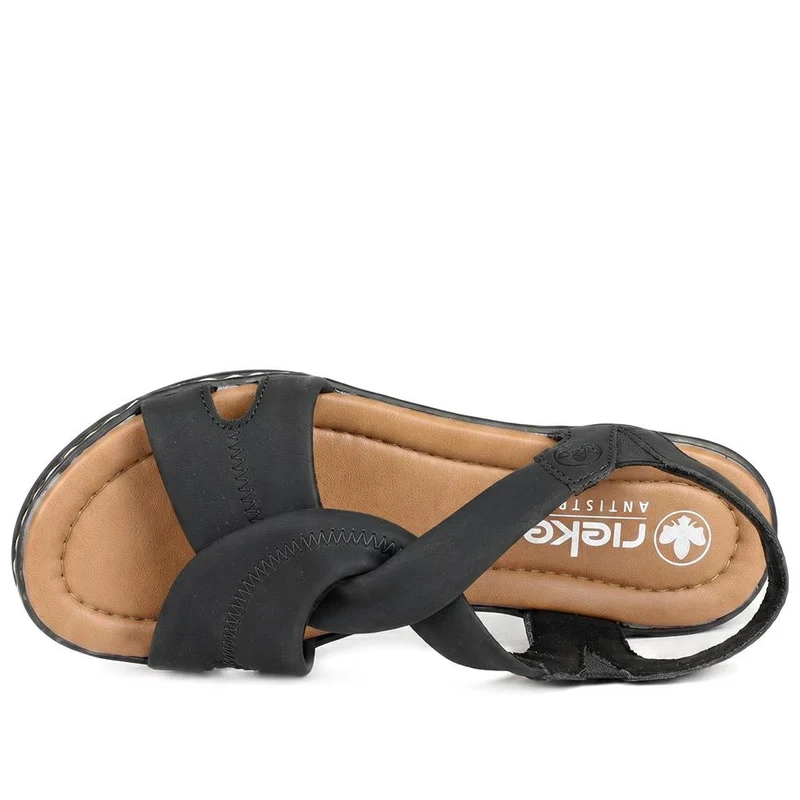 Rieker Antistress Twisted Upper Sandals - RKR43579 / 329 210 - Black