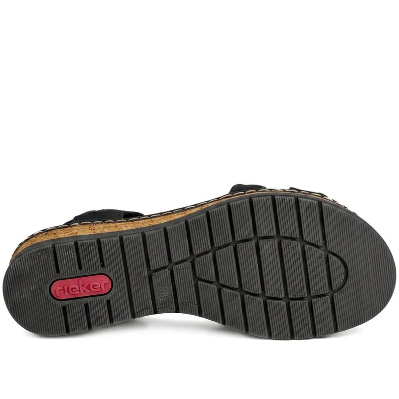 Rieker Antistress Twisted Upper Sandals - RKR43579 / 329 210 - Black