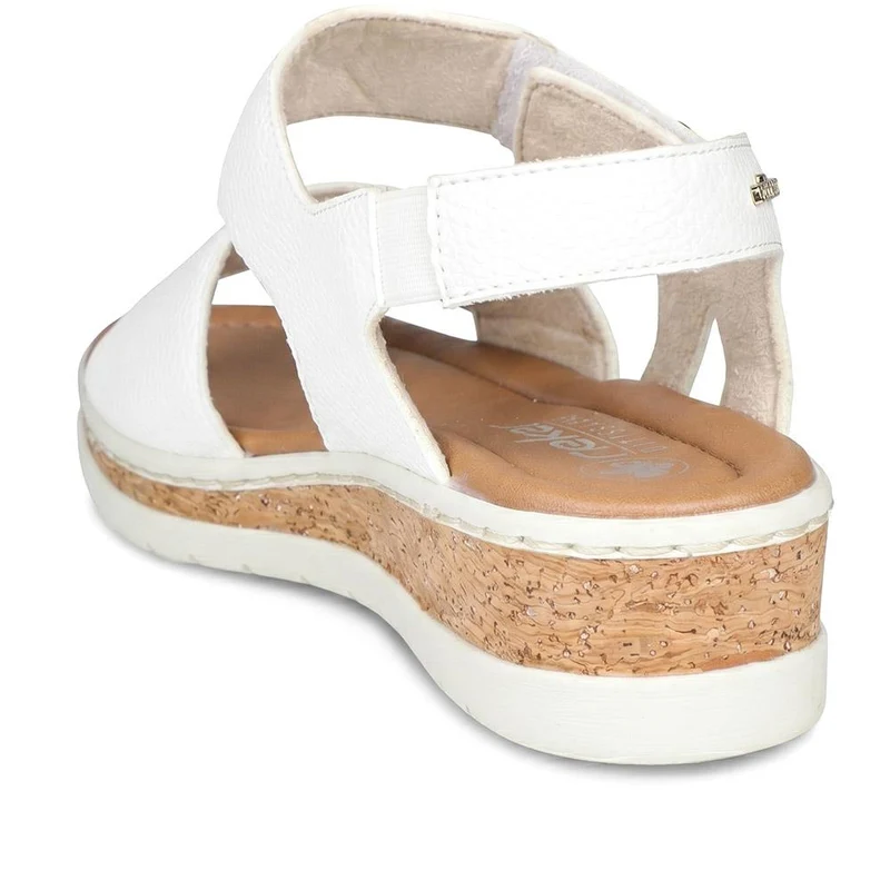 Rieker Antistress Adjustable Fasten Sandals - RKR43578 / 329 209 - White