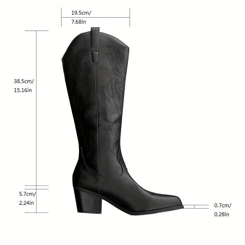 Sienna | Stilvolle Western-Cowboystiefel mit weiter Wadenweite