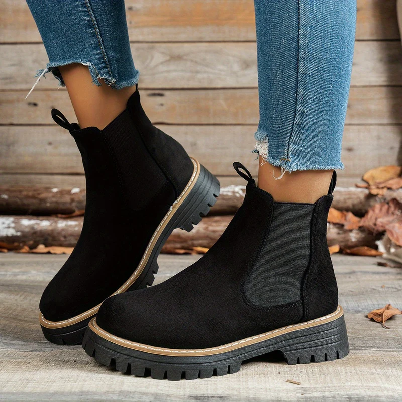 Yvonne | Moderne Und Elegante Chelsea-Plateau-Stiefeletten