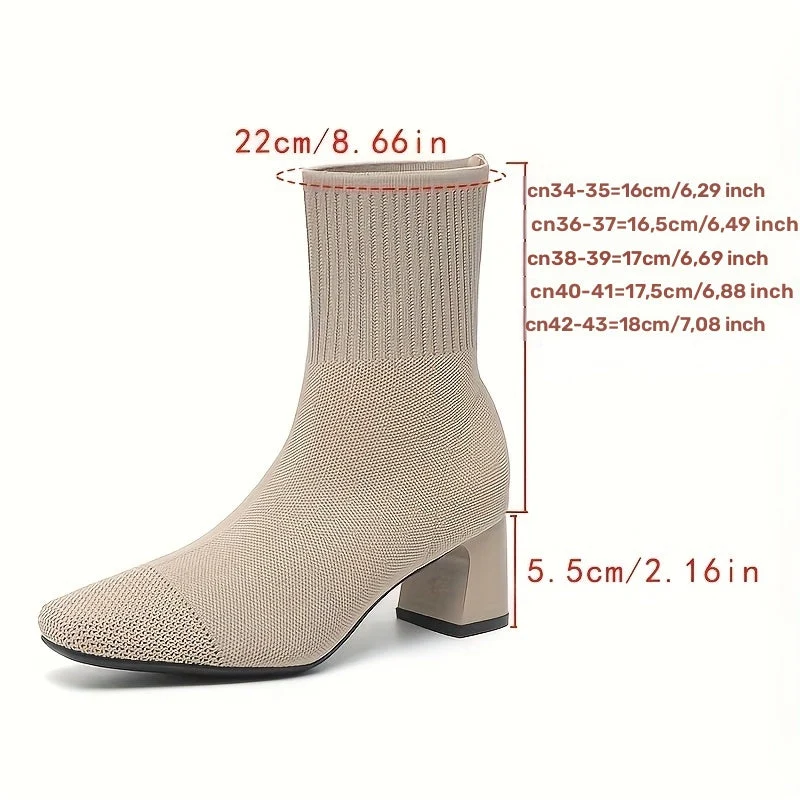 Kerstin | Moderne Und Elegante Stricker-Stiefeletten