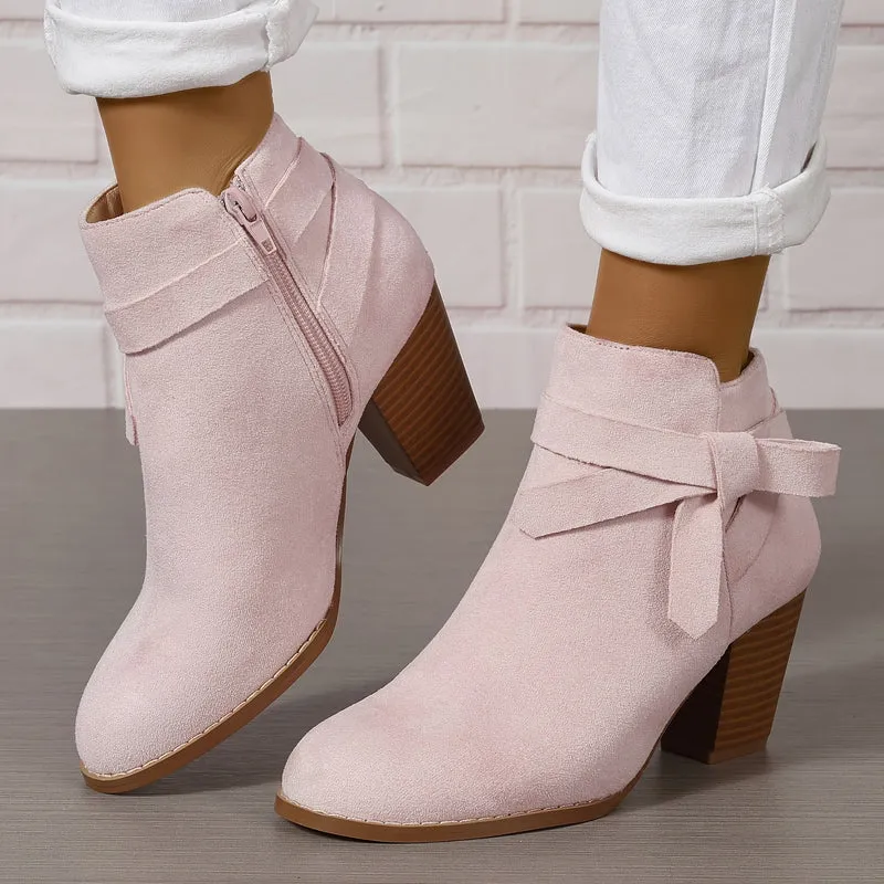 Lea | Elegante Und Moderne Stiefeletten Mit Schleifen-Detail