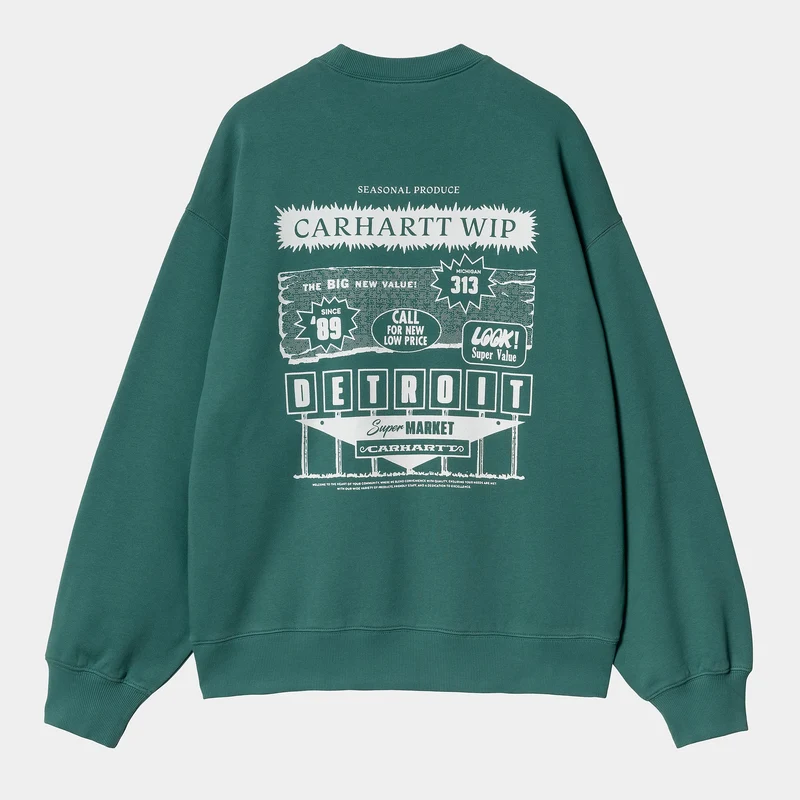 Carhartt WIP Herren Katalog Sweatshirt - Regenwald
