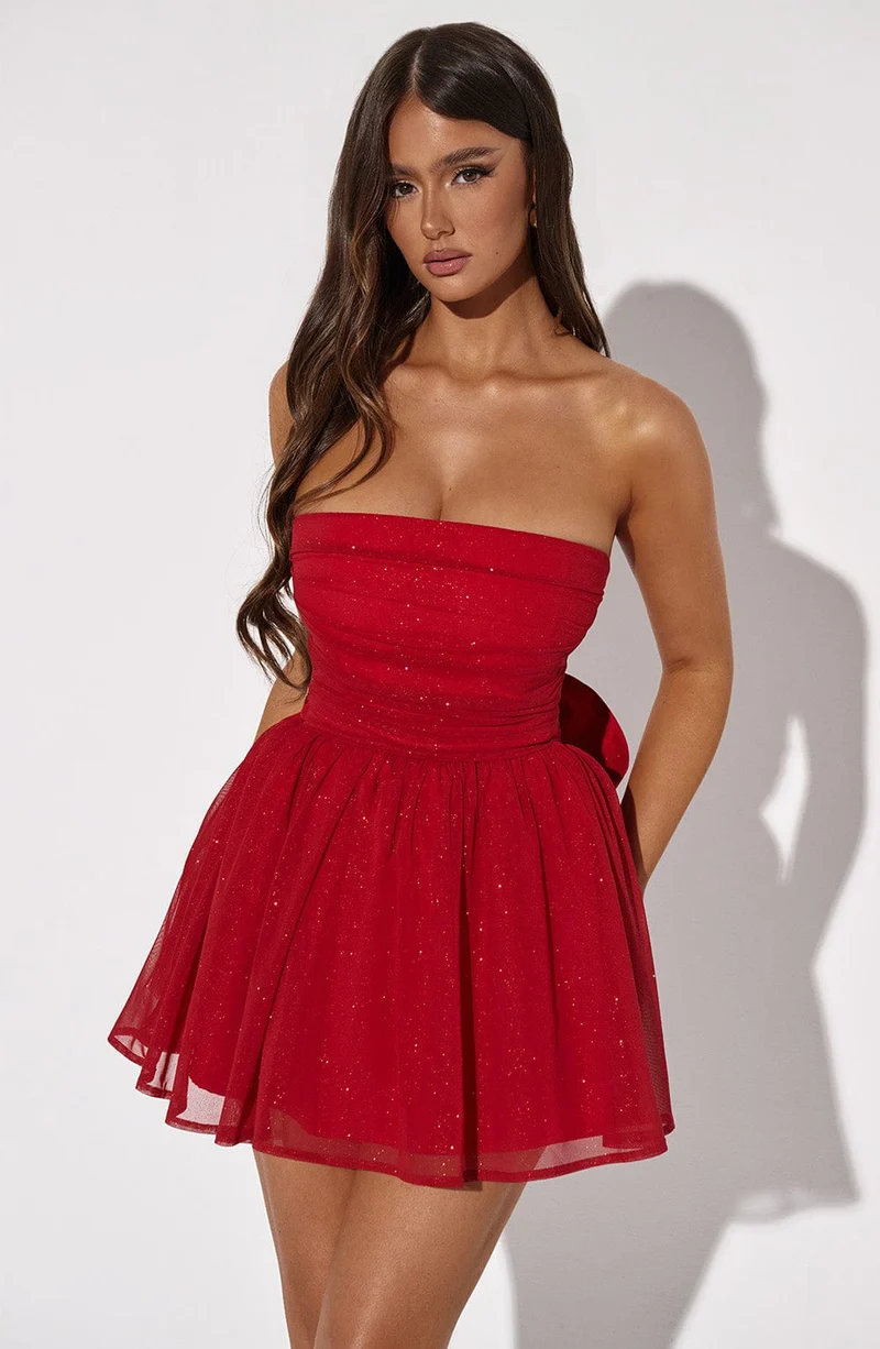 Eris - Minikleid mit Rückenschleife
